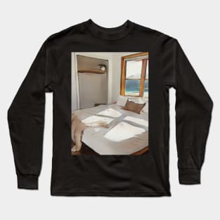 Bedroom Bed Geek Designer Dune Stika Artistic Anime Style Long Sleeve T-Shirt